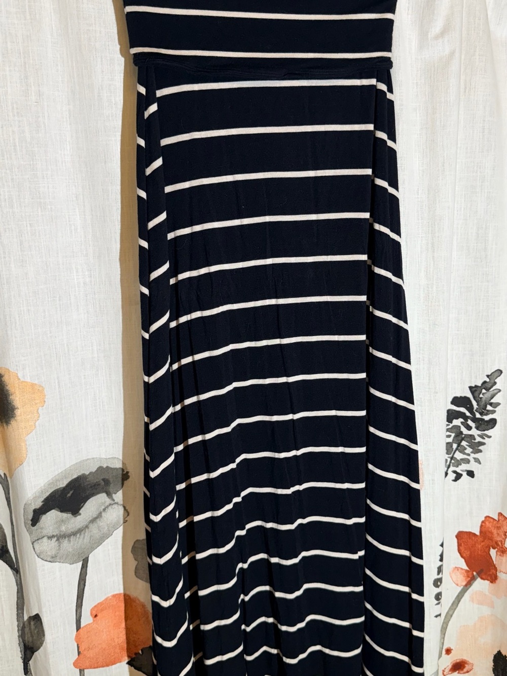 90's Mudd Black and White Strapless Maxi Dress - Picture 3 of 8